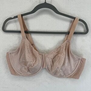 Wacoal Bra 40DD Beige Dot‎ Full Coverage Underwire Adjustable Comfortable